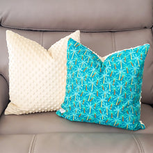 Load image into Gallery viewer, Safari Expedition 16" x 16" Pillow (Minky & Palm Trees)