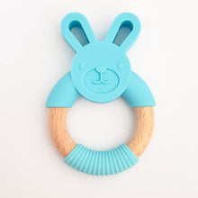 Load image into Gallery viewer, Bunny Silicone Teether in Sky Blue
