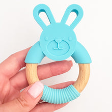 Load image into Gallery viewer, Bunny Silicone Teether in Sky Blue