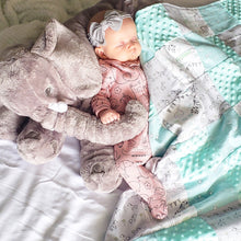 Load image into Gallery viewer, Comfy, cozy in our Nighty Night Wild Thing Patch Blanket.
