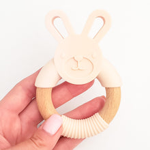 Load image into Gallery viewer, Bunny Silicone Teether in Cream