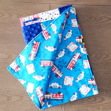 Load image into Gallery viewer, First Responders Patch Blanket (Emergency Vehicles)