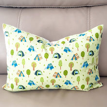 Load image into Gallery viewer, Let's Explore 14" x 20" Pillow (Camping Tents & Encouragement).