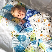 Load image into Gallery viewer, Let's Explore 20" x 20" Patch Pillow (Little Explorer Friends)