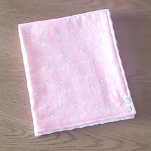 Load image into Gallery viewer, *Special Order* Nighty Night Wild Thing Lovey (Pink Stars), Gray Silicone Bunny Teether, Gray Silicone & Wood Pacifier Clip
