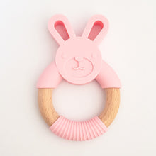 Load image into Gallery viewer, Bunny Silicone Teether in Light Pink

