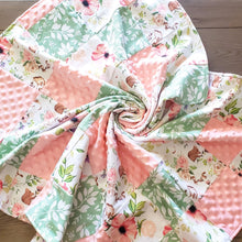 Load image into Gallery viewer, Spring Floral Patch Blanket.
