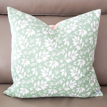 Load image into Gallery viewer, Spring Floral 20" x 20" Pillow (Green Leaves & Flowers)