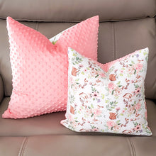 Load image into Gallery viewer, Spring Floral 20&quot; x 20&quot; Pillow (Minky &amp; Flowers)

