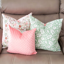 Load image into Gallery viewer, Spring Floral 20" x 20" Pillow (Green Leaves & Flowers)
