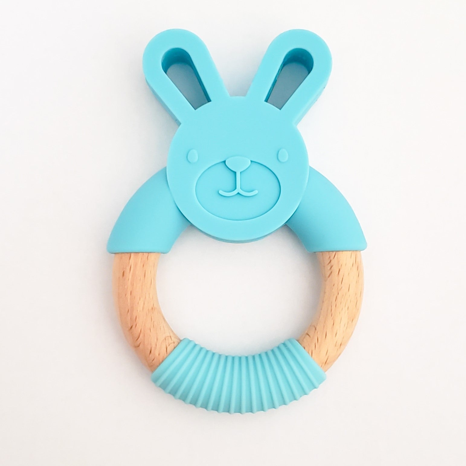 Silicone Wood Ring Bunny Teether