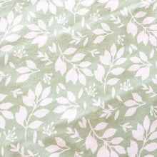 Load image into Gallery viewer, Spring Floral Patch Blanket with Green Leaves flannel back.
