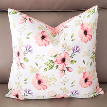 Load image into Gallery viewer, Spring Floral 20&quot; x 20&quot; Pillow (Minky &amp; Flowers)

