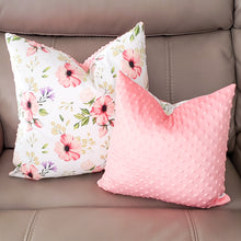 Load image into Gallery viewer, Spring Floral 20&quot; x 20&quot; Pillow (Minky &amp; Flowers)
